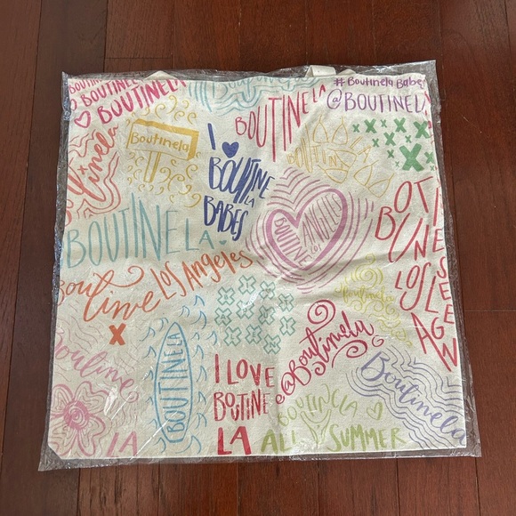 BOUTINE x LOS ANGELES extra thick canvas tote bag new 16” x 16” 10” drop - Picture 4 of 7